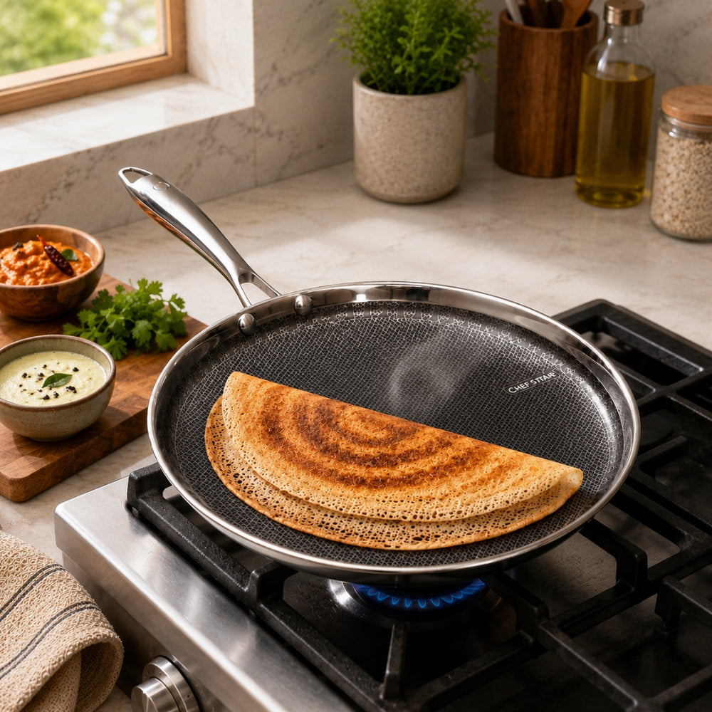 Chef Story Tri-Geo Flat Dosa Tava