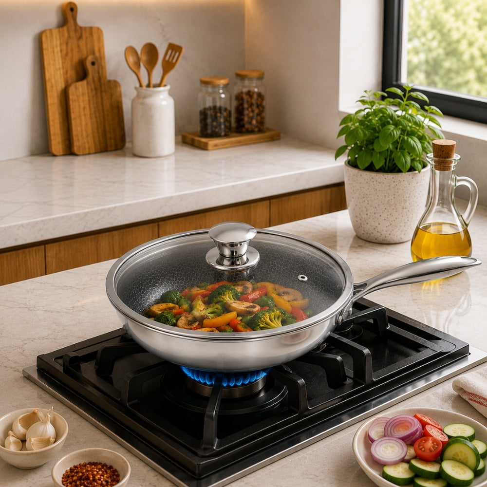 Orange - Honey Comb Fry Pan