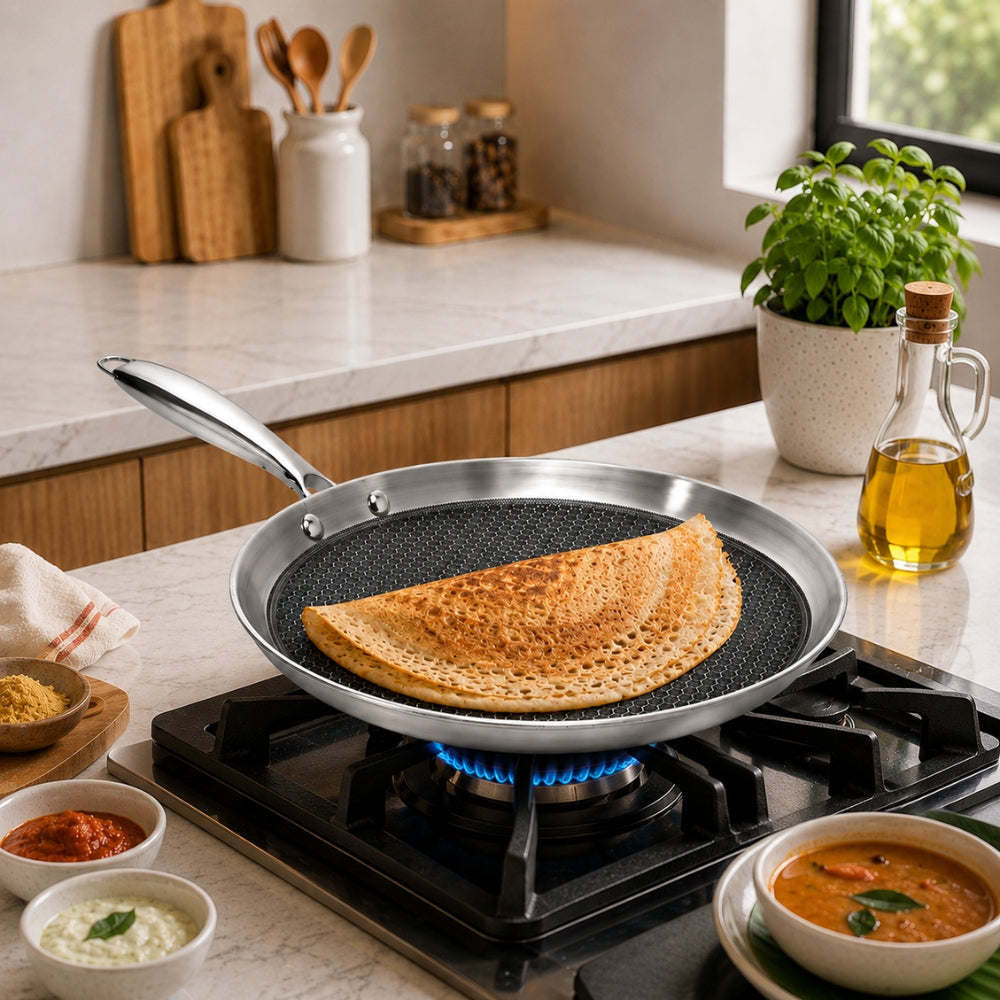 Orange Honey Comb Dosa Tava