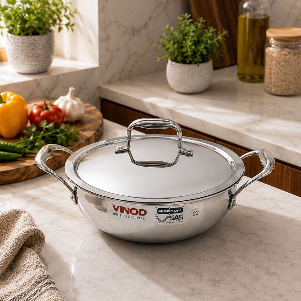Vinod Platinum Triply Kadai (Extra Deep)