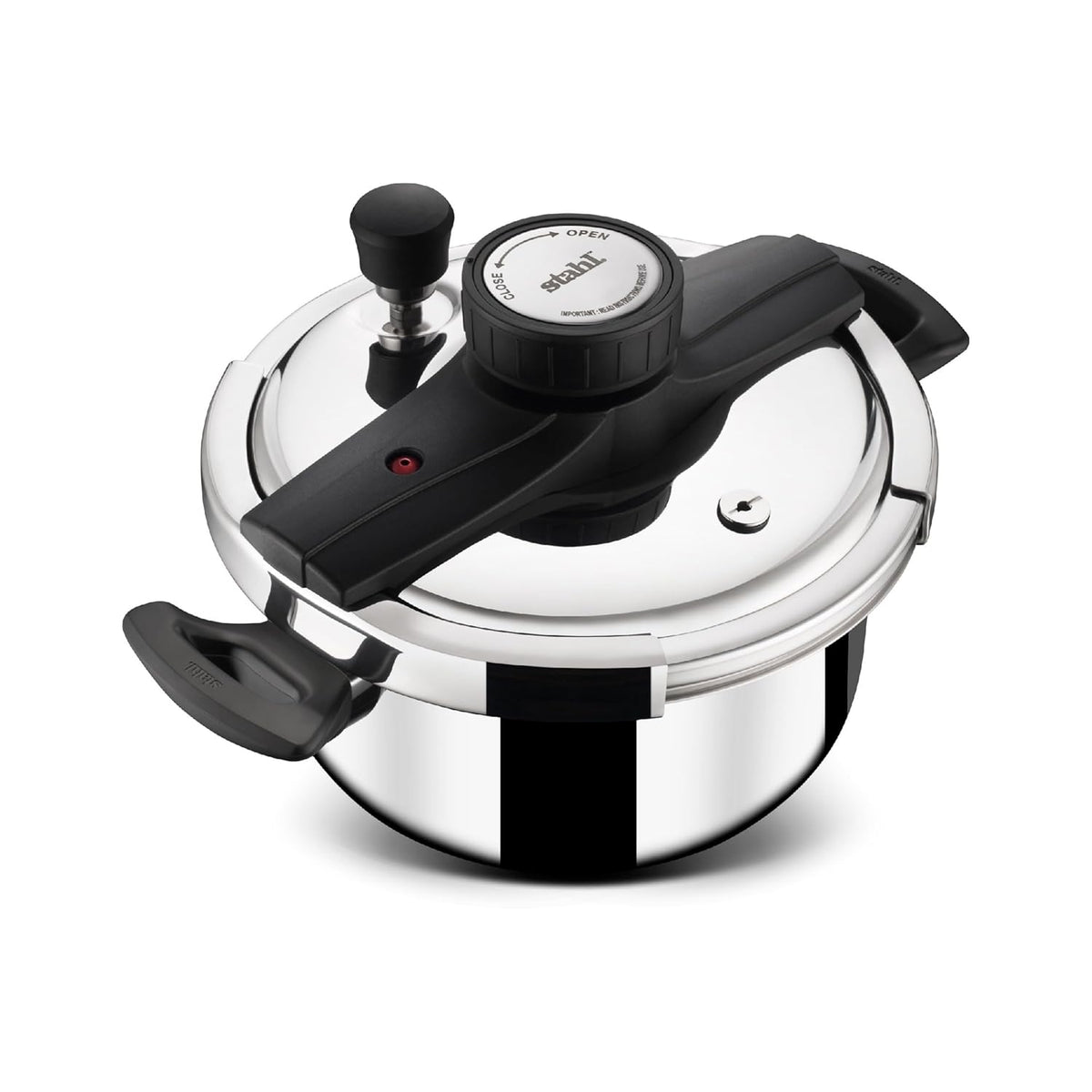 Stahl Versatil Triply 5L Pressure Cooker, Induction Cooker, Outer Lid Pressure Cooker, Induction & Gas Stove Compatible, 5 Years Warranty