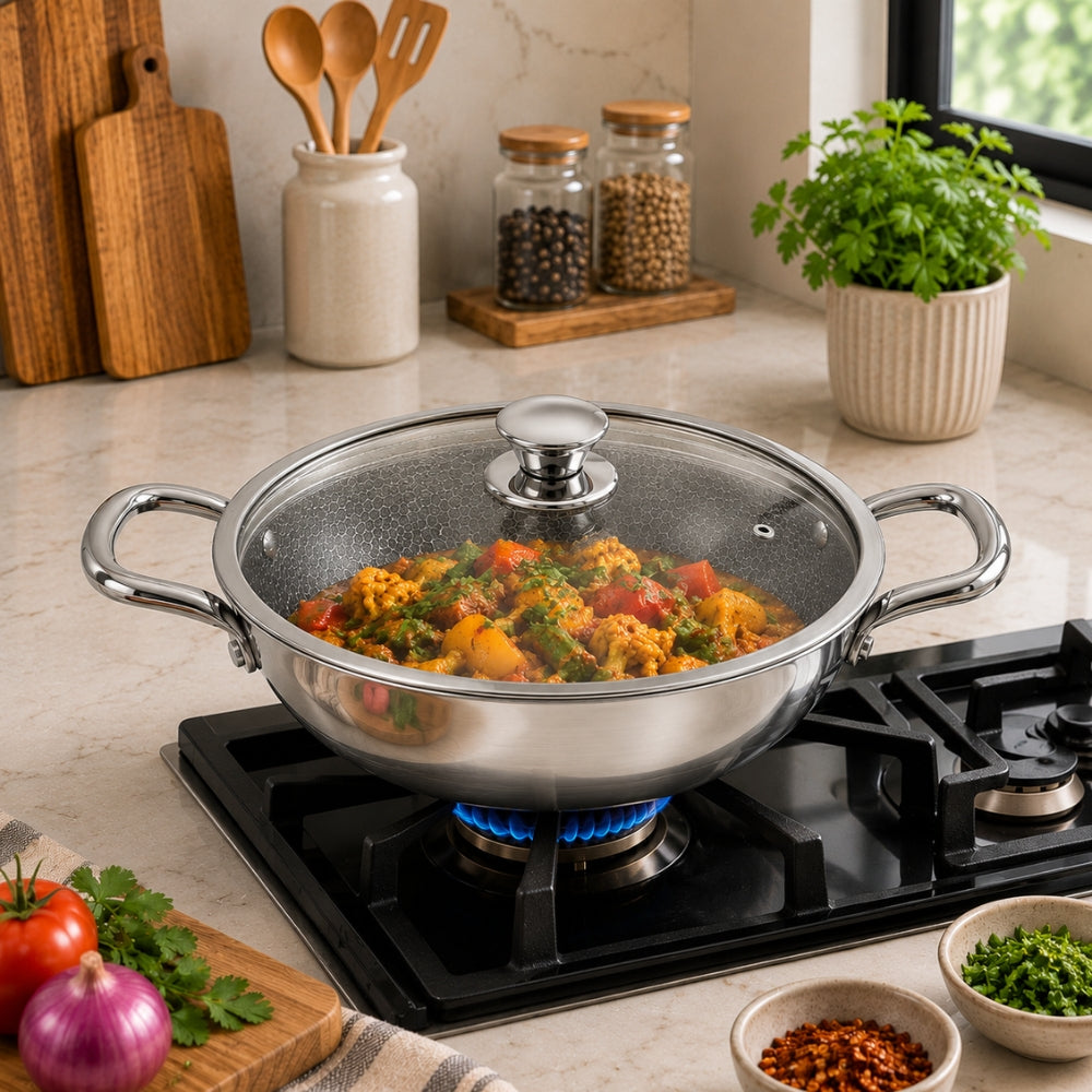 Orange Honey Comb Kadai
