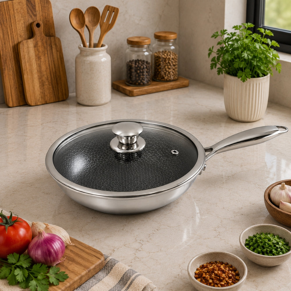 Orange - Honey Comb Fry Pan