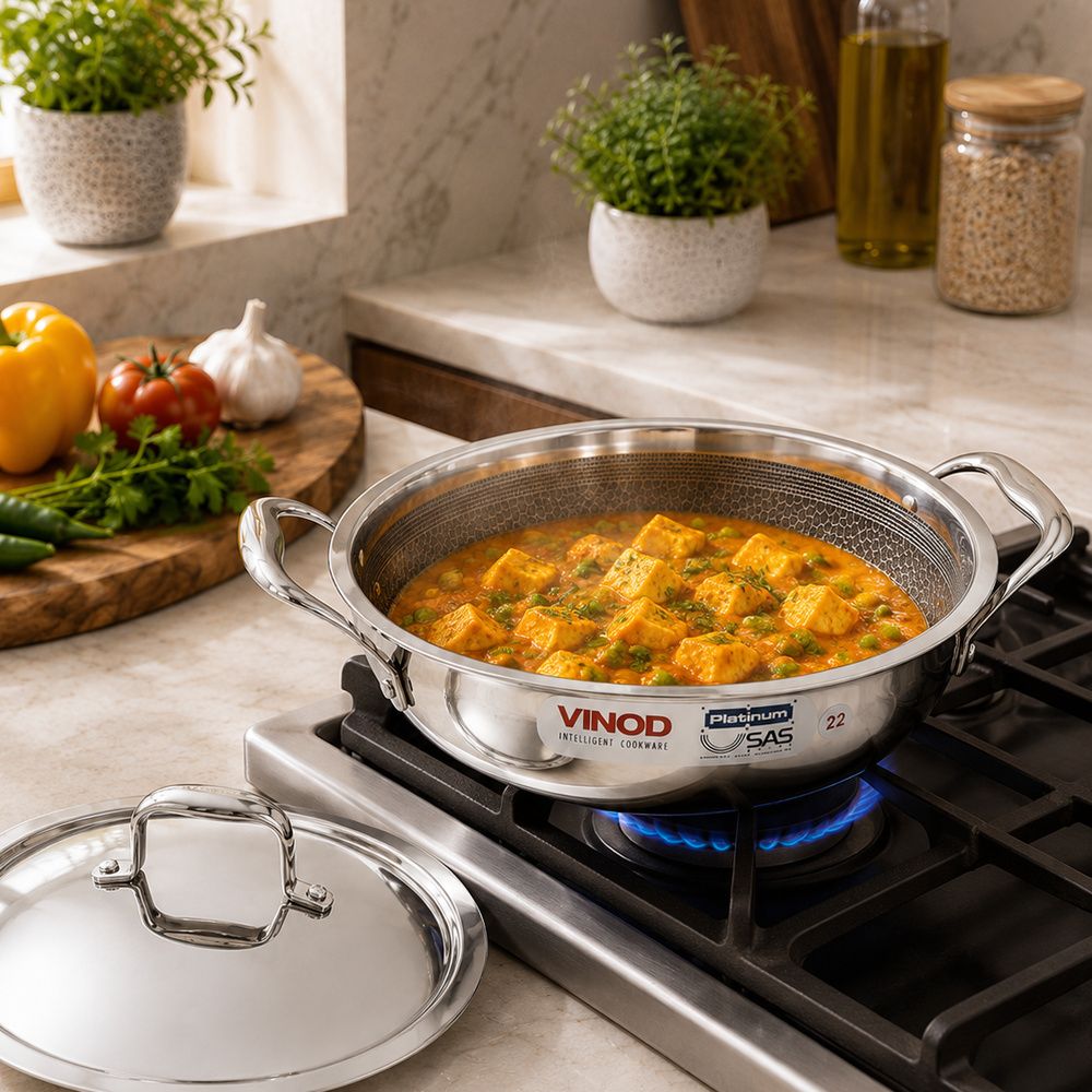 Vinod Platinum Triply Kadai (Extra Deep)