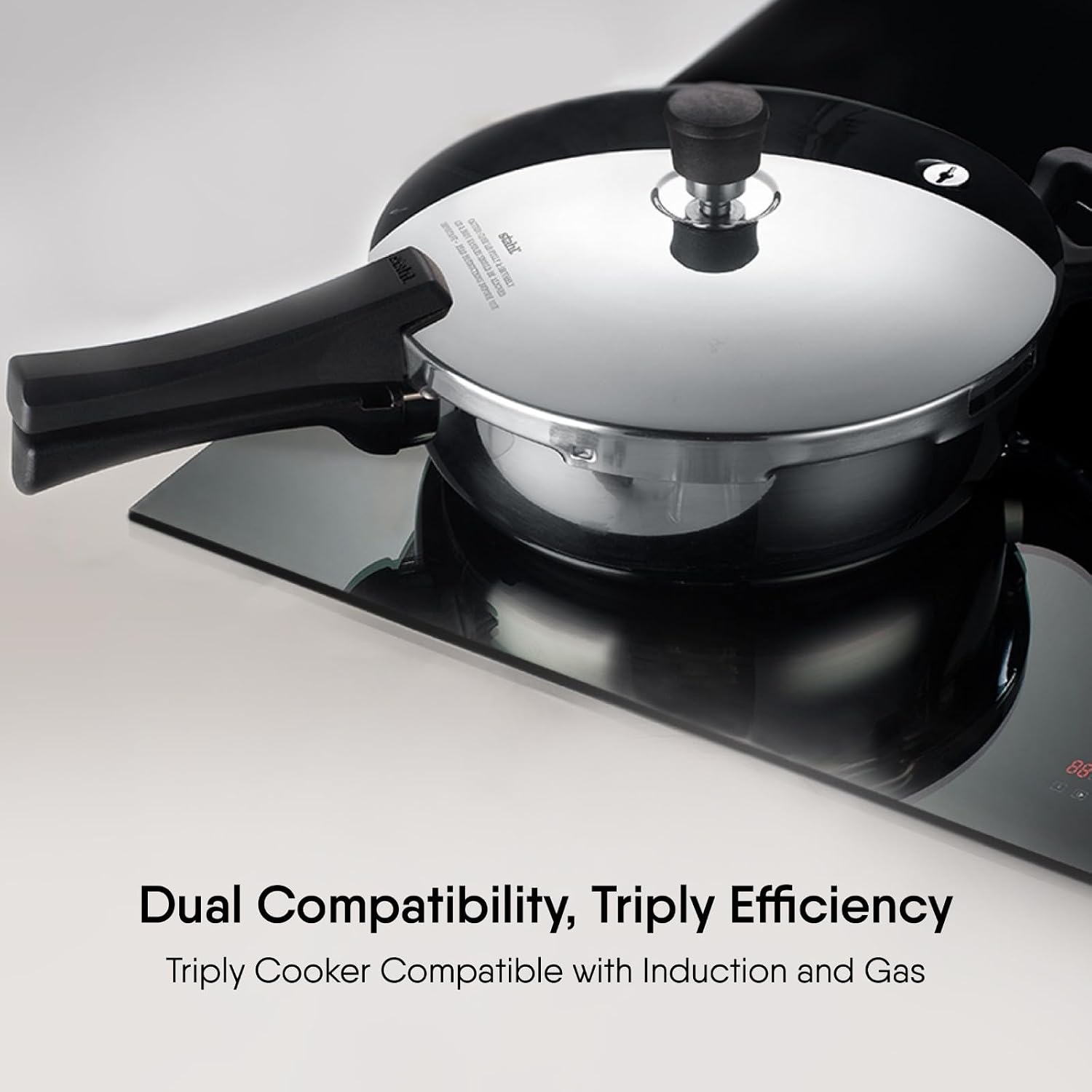 Stahl Xpress Triply 3 L Triply Pressure Cooker Tall, Induction Cooker, Outer Lid Pressure Cooker, Induction & Gas Stove Compatible, 5 Years Warranty